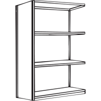 Interlok Shelving Unit, Steel, Boltless, 800 lbs. Capacity, 36" W x 88" H x 24" D Helyx Safety & Industrial Supplies