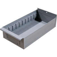 Boîte pour tablette de rayonnage enclenchable Interlok, Acier, 11-5/8" la x 12" p, 2-3/4" h, Gris p&acirc;le Helyx Safety & Industrial Supplies