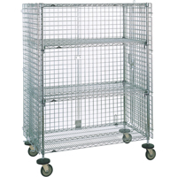 Chariots de s&eacute;curit&eacute;, Chrom&eacute;, 21-1/2" x 68-1/2 x 38-1/2", Capacit&eacute; 500 lb Helyx Safety & Industrial Supplies
