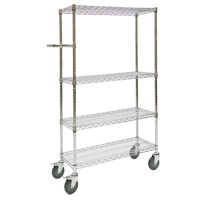 Chariots &agrave; pousser, Chrom&eacute;, 30" x 60" x 14", Capacit&eacute; 800 lb Helyx Safety & Industrial Supplies