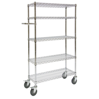Chariots &agrave; pousser, Chrom&eacute;, 30' x 60" x 14", Capacit&eacute; 800 lb Helyx Safety & Industrial Supplies