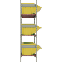 Wide Span Shelving with Jumbo Plastic Bins, Steel, Boltless, 800 lbs. Capacity, 66" W x 60" H x 18" D Helyx Safety & Industrial Supplies