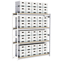 &eacute;tag&egrave;re-classeur de grande largeur, Acier, 4 Tablettes, 72" la x 18" p x 84" h, Ensemble Ajout Helyx Safety & Industrial Supplies