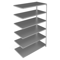 Shelving Unit, Galvanized Steel, Slotted Angle, 275 lbs. Capacity, 48" W x 72" H x 24" D Helyx Safety & Industrial Supplies