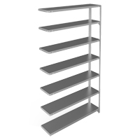 &eacute;l&eacute;ment de rayonnage, Acier galvanis&eacute;, Montant &agrave; fente, Capacit&eacute; 300 lb, 48" la x 84" h x 12" p Helyx Safety & Industrial Supplies
