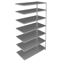 Shelving Unit, Galvanized Steel, Slotted Angle, 275 lbs. Capacity, 48" W x 84" H x 24" D Helyx Safety & Industrial Supplies