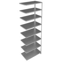Shelving Unit, Galvanized Steel, Slotted Angle, 400 lbs. Capacity, 36" W x 96" H x 18" D Helyx Safety & Industrial Supplies