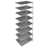 Shelving Unit, Galvanized Steel, Slotted Angle, 400 lbs. Capacity, 36" W x 96" H x 24" D Helyx Safety & Industrial Supplies