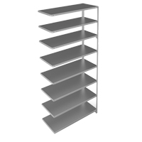Shelving Unit, Galvanized Steel, Slotted Angle, 275 lbs. Capacity, 48" W x 96" H x 18" D Helyx Safety & Industrial Supplies