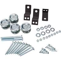 Ensemble de quincaillerie pour porte coulissante de partition en treillis m&eacute;tallique Helyx Safety & Industrial Supplies