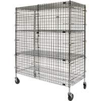 Chariot de s&eacute;curit&eacute;, Chrom&eacute;, 60" x 69" x 24", Capacit&eacute; 500 lb Helyx Safety & Industrial Supplies
