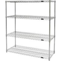 &eacute;tag&egrave;res robustes en treillis chromat&eacute;, Tiers 4, 30" la x 54" h x 14" p Helyx Safety & Industrial Supplies