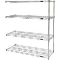 &eacute;tag&egrave;res robustes en treillis chromat&eacute;, Ensemble Ajout, Tiers 4, 30" la x 54" h x 14" p Helyx Safety & Industrial Supplies