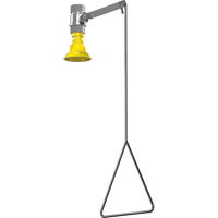 Douche d'urgence &agrave; alimentation verticale, Montage au plafond Helyx Safety & Industrial Supplies