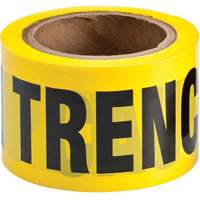 Ruban pour barricade, Anglais, 3" la x 200' lo, 3 mils, Noir sur jaune Helyx Safety & Industrial Supplies