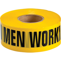 Rubans pour barricades, Anglais, 3" la x 1000' lo, 3,5 mils, Noir sur jaune Helyx Safety & Industrial Supplies