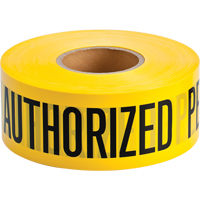Rubans pour barricades, Anglais, 3" la x 1000' lo, 2 mils, Noir sur jaune Helyx Safety & Industrial Supplies