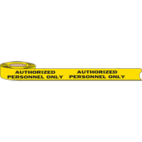 Rubans pour barricades, Anglais, 3" la x 1000' lo, 2 mils, Noir sur jaune Helyx Safety & Industrial Supplies