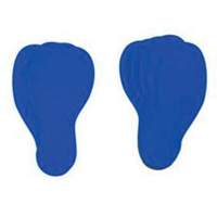 &eacute;tiquettes pour marquage des planchers, Empreinte de pas, 12" lo x 3,75" la, Bleu, Vinyle Helyx Safety & Industrial Supplies
