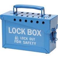 Coffret de s&eacute;curit&eacute; portatif en m&eacute;tal, Bleu Helyx Safety & Industrial Supplies