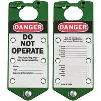 Moraillons de verrouillage &eacute;tiquet&eacute;s, Vert Helyx Safety & Industrial Supplies