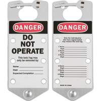 Moraillons de verrouillage &eacute;tiquet&eacute;s, Argent Helyx Safety & Industrial Supplies