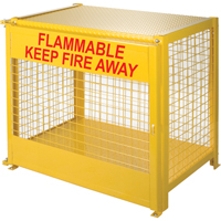Armoires pour cylindres &agrave; gaz, nbre de bouteilles: 6, 44" , 30" , 37" , Jaune Helyx Safety & Industrial Supplies