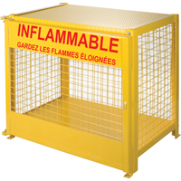 Armoires pour cylindres &agrave; gaz, nbre de bouteilles: 6, 44" , 30" , 37" , Jaune Helyx Safety & Industrial Supplies