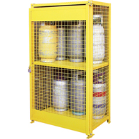 Armoires pour cylindres &agrave; gaz, nbre de bouteilles: 12, 44" , 30" , 74" , Jaune Helyx Safety & Industrial Supplies