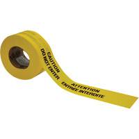 Rubans pour barricades, Bilingue, 3" la x 1000' lo, 3,5 mils, Noir sur jaune Helyx Safety & Industrial Supplies