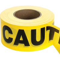 Barricade Tape, English, 3" W x 1000' L, 2 mils, Black on Yellow Helyx Safety & Industrial Supplies