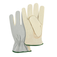 Gants de conducteur &agrave; dos fendu, Moyen, Paume en Cuir fleur de vache Helyx Safety & Industrial Supplies