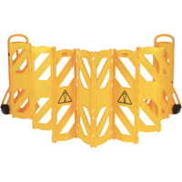 Barri&egrave;res mobiles portatives, 13' lo, Plastique, Jaune Helyx Safety & Industrial Supplies
