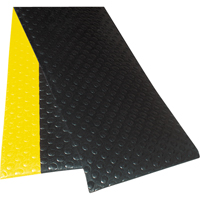 Tapis &agrave; surface &agrave; bulles Sof-Tred No 417 avec Dyna-Shield, &agrave; bulles, 3' x 12' x 1/2", Noir/Jaune, PVC Helyx Safety & Industrial Supplies