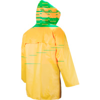 Neo-Slick Chemical & Acid Resistant Rain Jacket, Small, Yellow, Neoprene Helyx Safety & Industrial Supplies