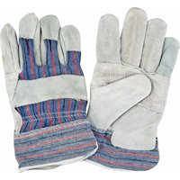 Gants d'ajusteur &agrave; paume renforc&eacute;e d'usage standard, T-Grand, Paume en Cuir de vache refendu, Doublure en Coton Helyx Safety & Industrial Supplies