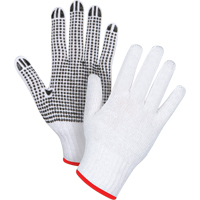 Dotted String Knit Gloves, Poly/Cotton, Single Sided, 7 Gauge, Small Helyx Safety & Industrial Supplies