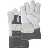 Gants d'ajusteur &agrave; paume renforc&eacute;e d'usage standard, Grand, Paume en Cuir de vache refendu, Doublure en Coton Helyx Safety & Industrial Supplies