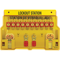 Lockout Stations, Thermoplastic Padlocks, 10 Padlock Capacity, Padlocks Included Helyx Safety & Industrial Supplies