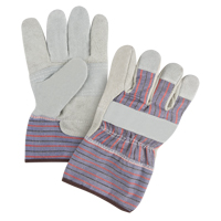 Gants d'ajusteur &agrave; paume renforc&eacute;e de premi&egrave;re qualit&eacute;, Grand, Paume en Cuir de vache refendu, Doublure en Coton Helyx Safety & Industrial Supplies