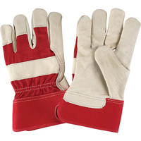 Premium Dry-Palm Fitters Gloves, Large, Grain Cowhide Palm, Cotton Inner Lining Helyx Safety & Industrial Supplies