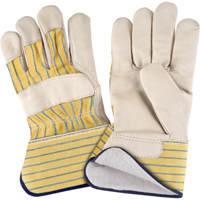 Gant pour ajusteur doubl&eacute;s pour l'hiver r&eacute;sistant &agrave; l'abrasion, T-Grand, Paume en Cuir fleur de vache, Doublure en Molleton de coton Helyx Safety & Industrial Supplies