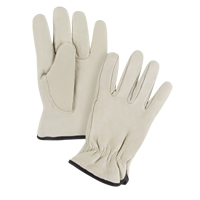Gants de conducteur doubl&eacute;s pour l'hiver d'usage standard, 2T-Grand, Paume en Cuir fleur de vache, Molleton Helyx Safety & Industrial Supplies