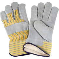 Winter-Lined Fitters Gloves, X-Large, Split Cowhide Palm, Cotton Fleece Inner Lining Helyx Safety & Industrial Supplies