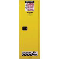 Sure-Grip&reg; EX Slimline Flammable Safety Cabinet, 22 gal., 1 Door, 23.25" W x 65" H x 18" D Helyx Safety & Industrial Supplies