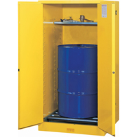 Sure-Grip&reg; EX Vertical Drum Storage Cabinets, 55 US gal. Cap., Yellow Helyx Safety & Industrial Supplies
