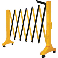 Xpandit Barricade, 36" H x 11.5' L, Black/Yellow Helyx Safety & Industrial Supplies