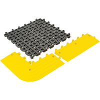 Tapis Ergodeck tout usage No 564 & No 566, PVC, 1-1/2' la c, 1-1/2' lo, 7/8" &eacute;paisseur, Charbon Helyx Safety & Industrial Supplies