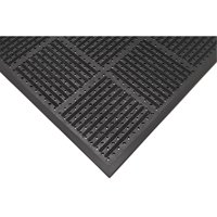 Outfront Reversible No. 227 Mat, Rubber, Scraper Type, Slotted Pattern, 3' x 6', Black Helyx Safety & Industrial Supplies