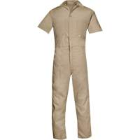 Short Sleeved Coveralls, Men's, Tan, Size Small Helyx Safety & Industrial Supplies